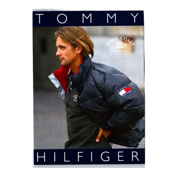 Vtg 90s Zoom Card Postcard Fashion Promo Tommy Hilfiger West Coast Jacket New - Picture 1 of 4